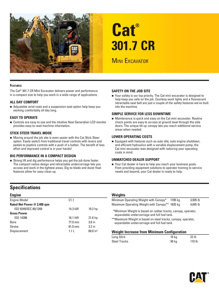 Caterpillar 301.7 CR Specsheet AEHQ8145-02(10-2018).pdf